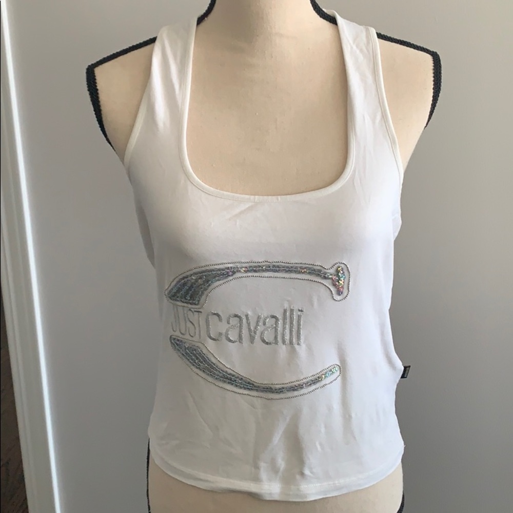 Just Cavalli White Tank Top